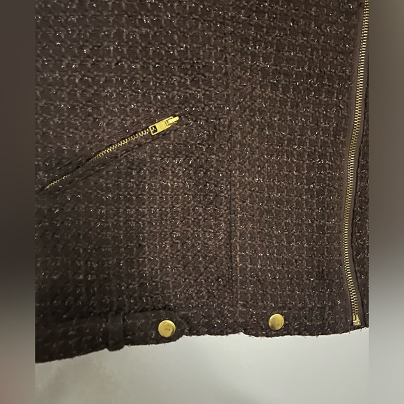 **Spirited Randolph Duke brown sparkle vest w/golden tone zipper and buttons.XL - Picture 5 of 6